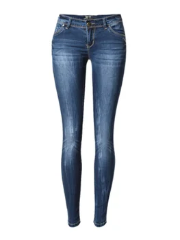 מותן נמוכה סקיני ג 'ינס נשים אופנה שטף מולבן שרוט ג' ינס כחול לדחוף את בציר סלים מכנסיים מכנסיים בגדי נשים