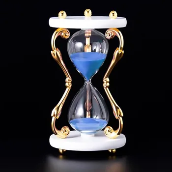 מתכת שעון חול, טיימר בציר שעון חול 30 דקות האירופי High-end יצירתי מתנה למשרד קישוט הבית קישוטים חול אמנות