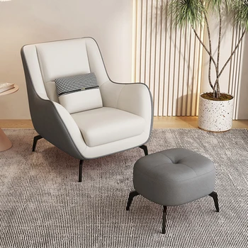 עיצוב יהירות סלון כסאות כורסא הכורסה לבן יוקרה סלון כסאות להירגע עור Cadeira דה Escritorio חדר סטים